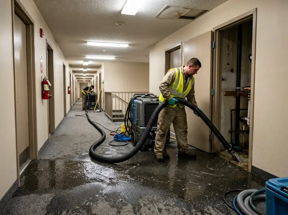 multi-unit-apartment-hallway-f-005 — frequently asked questions, Emergency Burst Pipe Water Extraction & Removal in Clute, TX